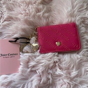 Juicy Couture PINK FLASH Not Your Babe Card Case Key Fob